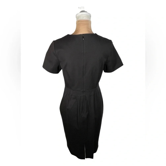 Banana Republic NEXT TAILORING BLACK SHORT SLEEVE STRETCH MIDI SHEATH DRESS - Picture 3 of 10